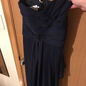 David’s bridal navy blue braids-maids dress